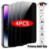 4PCS Privacy Screen Protector For iPhone 14 Pro Max 16 Pro Anti-Spy Glass For iPhone 13 15 12 11 Pro Max 13 Mini Tempered Glass - Imagen 7