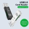 2 in 1 USB 3.0 Card Reader Micro TF sd card Reader usb adapter High Speed Cardreader TF Memory card For PC Laptop Accessories - Imagen 2