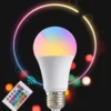16 Colors RGB Bulb LED Multicolor Bulb E27 220V Household Lighting Dimmable 24 Key Remote Control Smart Lamp Atmosphere Light - Imagen 3