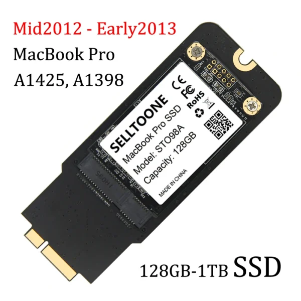 EMC 2557 2672 Macbook Pro Retina 13" A1425 15" A1398 Blade SSD Solid State Drive 128GB 256GB 512GB 1TB Late Mid 2012 Early 2013