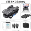 2023 New V28 Pro Drone 4K Professional Wifi FPV 8K HD Camera Brushless Foldable Quadcopter Dron Toys RC Distance 1000M - Imagen 10