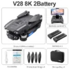 2023 New V28 Pro Drone 4K Professional Wifi FPV 8K HD Camera Brushless Foldable Quadcopter Dron Toys RC Distance 1000M - Imagen 7