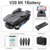 2023 New V28 Pro Drone 4K Professional Wifi FPV 8K HD Camera Brushless Foldable Quadcopter Dron Toys RC Distance 1000M - Imagen 9